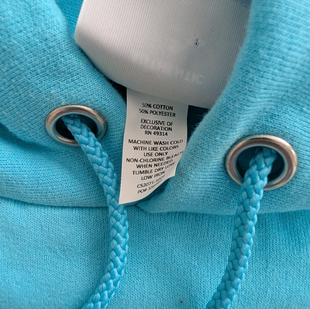 Champion US Navy Aqua Hoodie Sweatshirt Men's small - Picture 7 of 11
